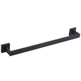 Towel Bar Matte Black 23.74", Angle Simple SUS304 Stainless Steel Bathroom Towel Holder, Shower Towel Rod, Single Towel Hanger Bar, Clothing Towel Rack for Wall