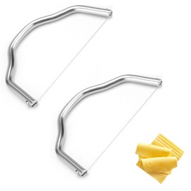 Cheese Wire Cutter - ShiningUU 2 Pack Stainless Steel Efficient Cheese Slicer for Block Cheese, Butter & Avocado | Multipurpose Handheld Kitchen Gadgets Tool
