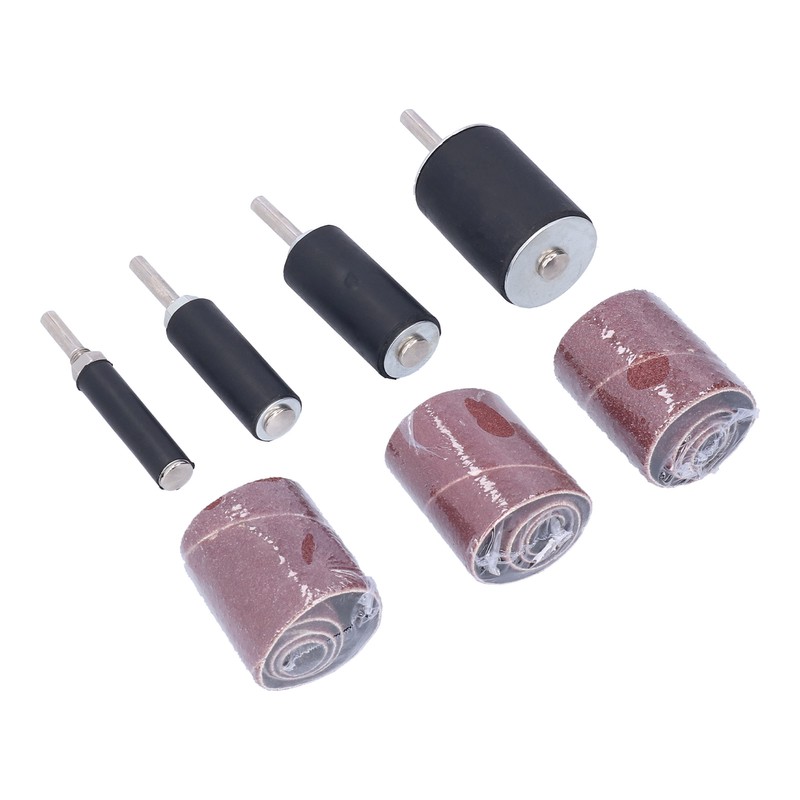 16Pcs Drum Sander 60 80 120 Grits Rust Removal Polishing