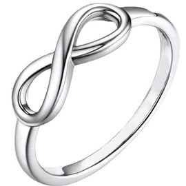 Jude Jewelers Stainless Steel Clasic Plain Infinity Style Weddig Promise Anniversary Ring (Silver, 6)