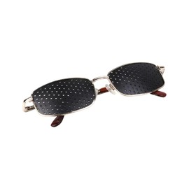 Natural Eye Care Pinhole Glasses Standard Metal Frame Gold