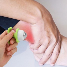 Handheld Massage Roller - Flower Pot Shape Roller Ball Massager - Stress Relief Cute Innovative Manual Roller Massager for Cervical Spine Neck Waist