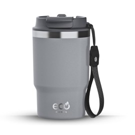 ecoroots THUNDER ecoroots Kaffeebecher, wiederverwendbar, auslaufsicher, Thermotasse aus Edelstahl, BPA-frei, Thermosbecher für heiße und kalte Getränke (Grau COOL, 470 ml)