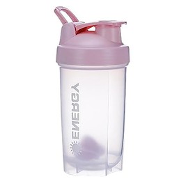 Yowlens Protein Shaker Bottle Sports Supplements Shakers With Mixer Ball, BPA Free Leak Proof Screw On Lid Workout Water Cup 500 ml（Pink）