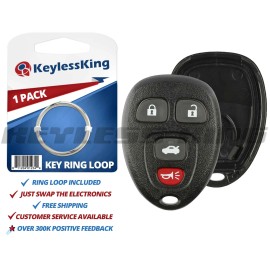 KeylessKing* Replacement Remote Key Fob Shell Pad Case for 2006-2013 Chevy Impala