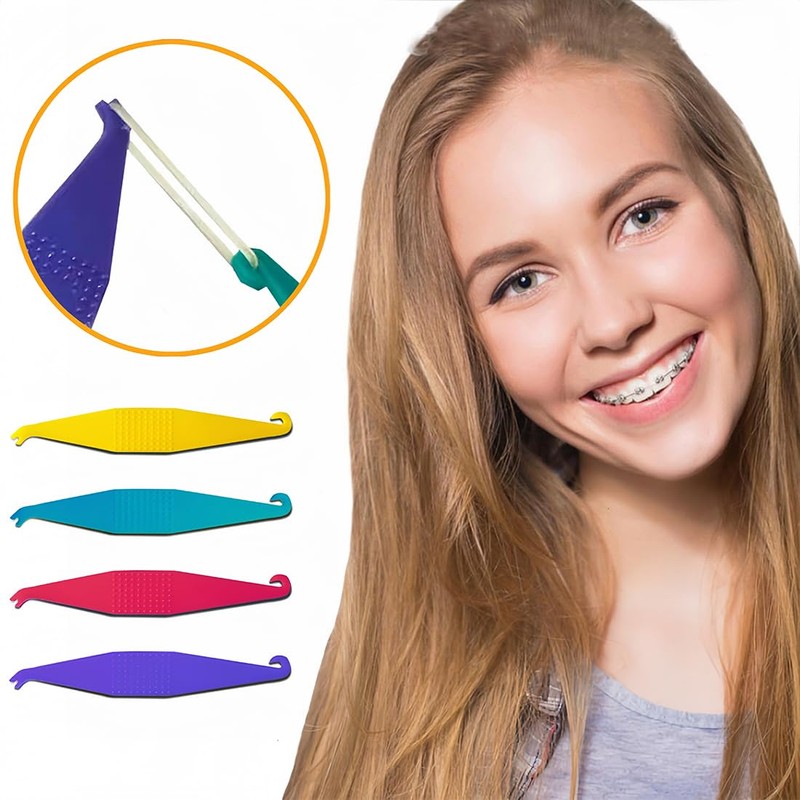 PYRUVAE Orthodontic Braces with 5 Placements, 500 Pieces Orthodontic Elastic