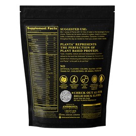 Ambrosia Planta - Premium Organic Plant-Based Protein | Vegan & Keto Friendly | Gourmet Flavors with No Bloating or Stomach Upset | No Added Sugar | 14 Servings | (Melted Chocolate)