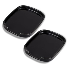 Swuut Ceramic Spoon Rest,Sofa Dishes Set of 2,Spoon Holder for Spatula,Tongs,Gadgets,Coffee Spoon,Spoon Cradle for Stove Top,Key Rest Christmas Gift(Black,L)