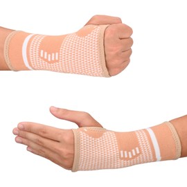 TCOOGO Copper Wrist Compression Sleeves, Support Brace for Arthritis, Tendonitis, Sprains, Workout - Comfortable and Breathable Wrist Support for Women and Men - 2Pack