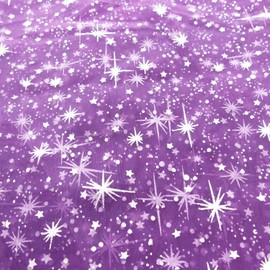 Star Bursts Sheer Organza Violet 58 Inch Wide Fabric by The Yard (F.E.®)