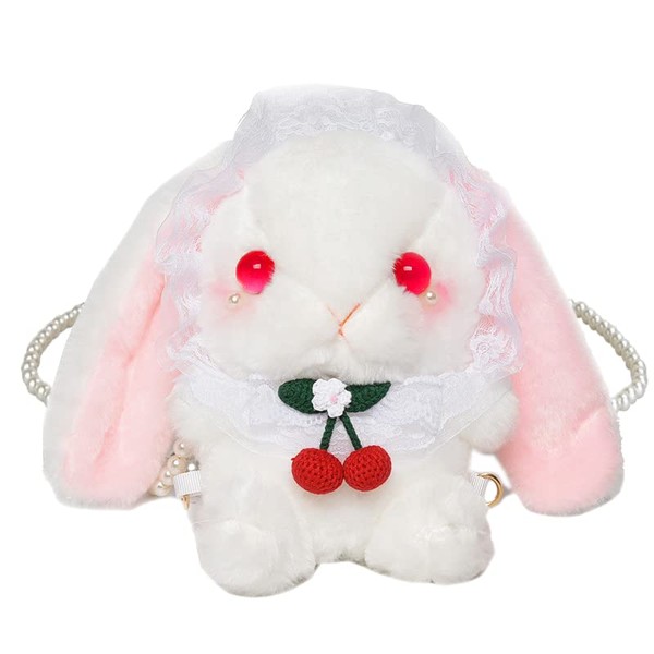 Harugio Shoulder Bag, Pochette, Plush Rabbit Bag, Women's Bag, Coin