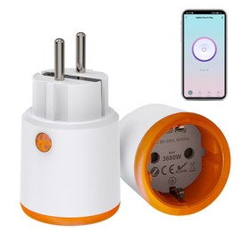 Smart Plugs,ZigBee Smart Socket mit Timer&Stromverbrauchsüberwachung,programmierbarer Stecker,der von der Tuya App gesteuert wird,16A Voice Control Smart Plug Kompatibel Alexa&Google Home.1 Pack