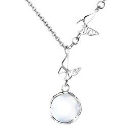S999 Jewelry Sterling Silver Butterfly Necklace Pendant for Women Ideal Gift for Wife Mother Daughter Girlfriend Birthday Anniversary Keepsake Silver Jewelry for Women