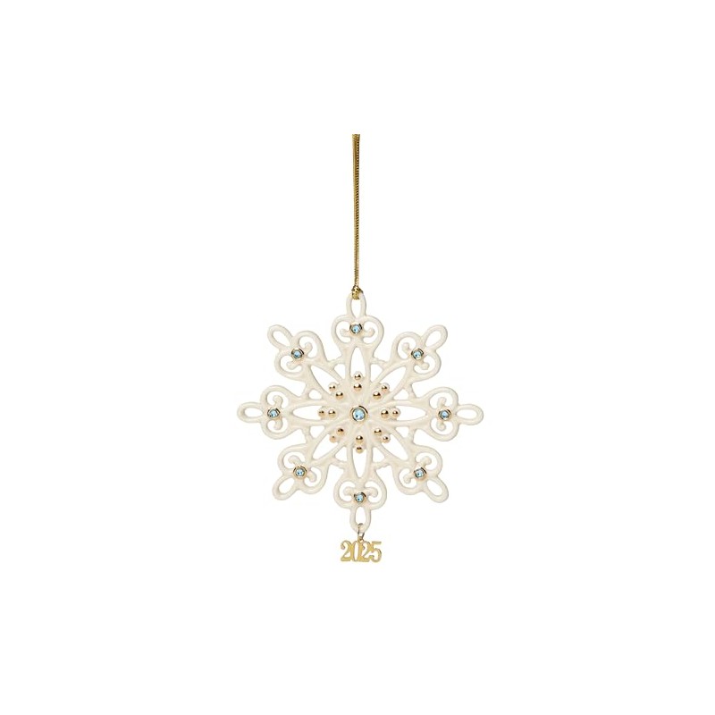 Lenox 897115 2025 Gemmed Snowflake Ornament