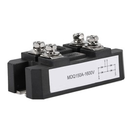 Black Single Phase Diode Bridge Rectifier Module 150A Amp High Power 1600V 4 Terminals