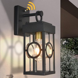 ALVIME Dusk to Dawn Outdoor Wall Lighting, 13 Inch Exterior Light Fixture, Outdoor Wall Sconce, Porch Outside Lights for House, Entryway, Front Door, Garage, E26 Base&High Strength Clear Glass