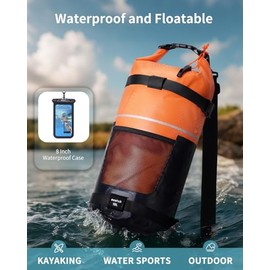ECOHUB Bolsa Seca Impermeable para Hombres y Mujeres, 5L/10L/20L, Ligera, con Tapa Enrollable, para Viajes, Kayak, Senderismo, con Funda Impermeable p