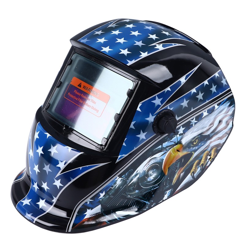 Auto Darkening Welding Helmet Large View Solar Powered Wide Shade