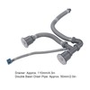 Washbasin Double Hose Drain Kit, Double Sink Drain Kit, UniversalDrainKit