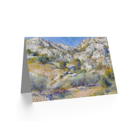 Renoir Rocky Crags At Lestaque Fine Art Greeting Card Plus Envelope Blank Inside