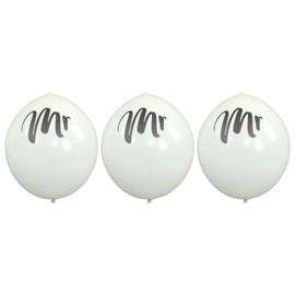 6 Pcs Balloons 36in MR MRS Letters Printed White Giant Strong Latex Balloons Wedding Party Decoration Shooting Props