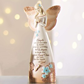 Pavilion Gift Company 19044 Light Your Way Memorial Loved Ones Angel Figurine, 9-Inch