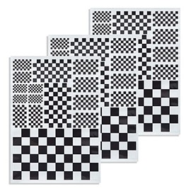 CANTENDO Paquete de 3 calcomanías de bandera de carreras a cuadros en blanco y negro, calcomanías reflectantes de vinilo para coche, calcomanías impermeables para ventana de coche, 12 x 8.5 pulgadas