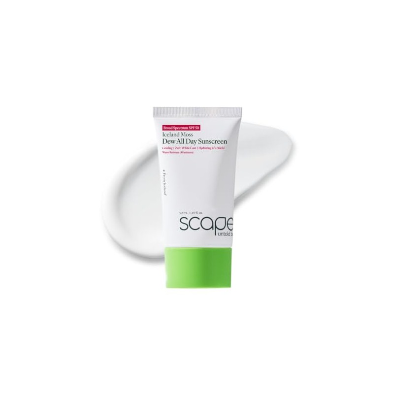 Iceland Moss Dew Protector Solar Spf Textura Coreano Ligero Aireado
