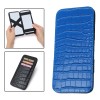Pu Pocket Card Holder Protector De Tarjetas De Crédito Azul