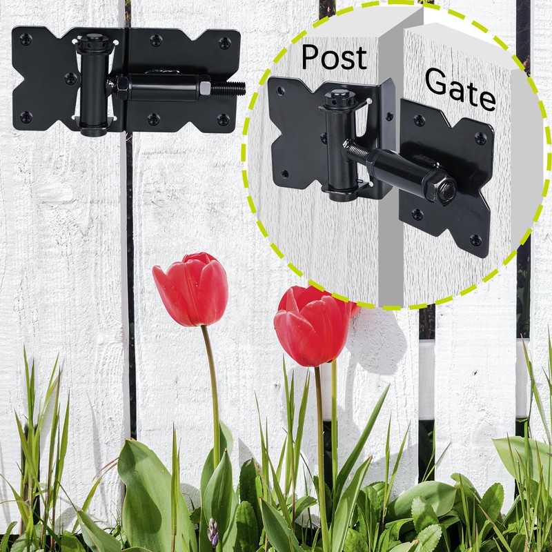 Self Closing Gate Hinges for Wood/Vinyl/PVC/Metal Fence Gate 90 Degree