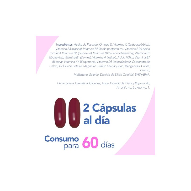 Fem Multivit Natgel Multivitaminico Mujer Omega Suplemento Integral Mujeres Apoyo