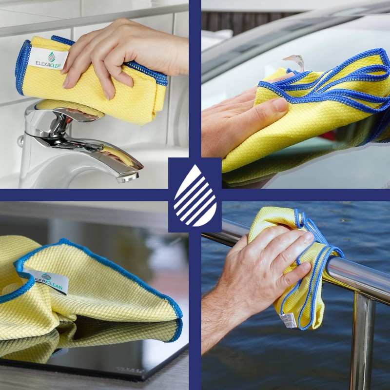 Elexaclean Streak-free, Premium Microfibre Window/Windscreen Cloth (60 x 40 cm),