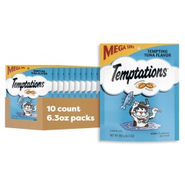 Temptations Classic Crunchy And Soft Cat Treats Tuna Flavor 10 Pack 6.3Oz