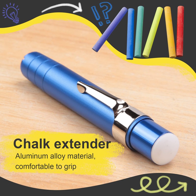 Yantan 1 pcs Black Aluminum Alloy Chalk Holder (Blue)