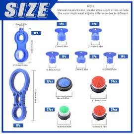 Glarks 19Pcs 16.5 mm 18.5 mm 21.5 mm 24 mm Faucet Aerator Cache Aerator Replacement and Faucet Aerator Keys with Aerator Removal Wrench Tools Assortment Kit for Bathroom Kitchen Sink