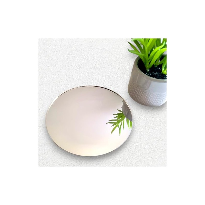 Sendmeamirror Circle Acrylic 3mm thick Mirrors 10cm Diameter, (With sticky