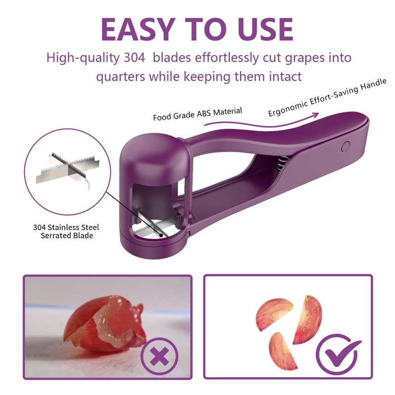 Luvan Grape Cutter for Toddlers Babies, Grape Tomatoes Cherries Strawberry