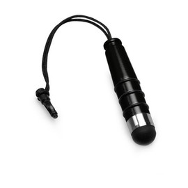 BoxWave Stylus Pen Compatible with UPERFECT Y Portable Monitor Freestanding Touchscreen (15.6 in) - mini Capacitive Stylus, Small Rubber Tip Capacitive Stylus Pen - Jet Black