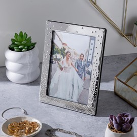 Frametigo Silver Plated Dazzle Bubble Photo Frame - Fits Photo Size 8"x10" (20x25cm)