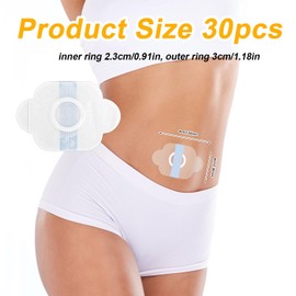 BOXOB 30pcs Castor Oil Pack Wrap, Anti Leakage Organic Patches Self Adhesive Castor Oil Belly Button Pad Sticker Cover for Shoulders Navel Joints Ideal Gift for Home Travel