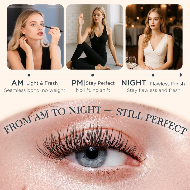 BEYELIAN Lash Clusters Soft Cluster Eyelash Extensions Ultra-Thin Flat Wispy