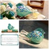 QFkris Big Handmade Glass Bird Figurines Blown Glass Bird Paper