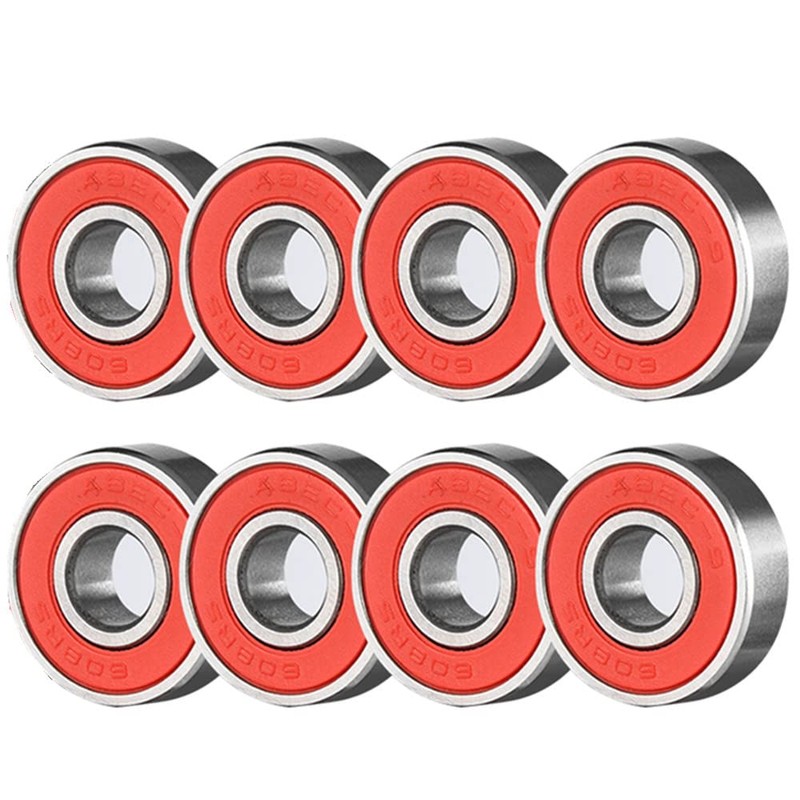 16PCS 608RS Red Skate and Skateboard Metal Wheel Bearings –