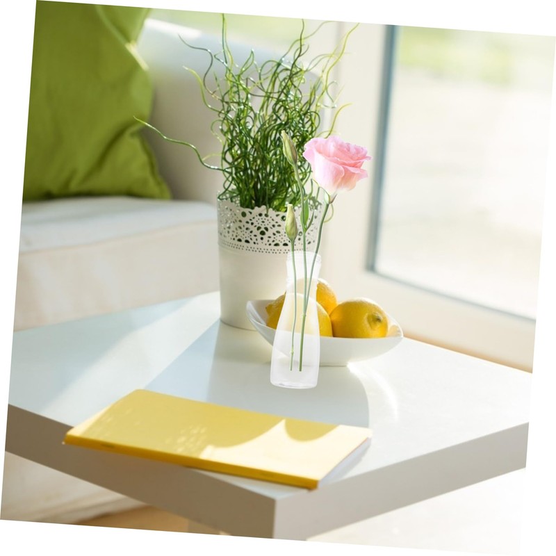Zerodeko 1set Transparent Plastic Flower Arrangement Vases Modern Desktop Flowerpot
