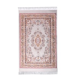 Muslim Prayer Rug, Elegant Ramadan Prayer Rug, 27.5x43.3 Inch Red (No Beads or Bag)