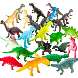 YeoNational&Toys 72 Pieces Mini Dinosaur Set, Figures of Dinosaurs, Plastic Dinosaurs, Animal World, Play Set, Toy for Boys, Safe Material, Party Accessories, Learning Materials