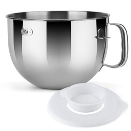 Kltchonald 6 Quart Stainless Steel Bowl for Kitchenaid Picurean and Professional Models ONLY,Mixing Bowl for 6 Quart Bowl-Lift Stand Mixer,with Lid