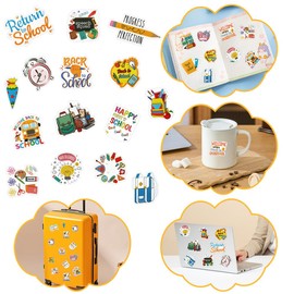 100PCS Back to School Stickers Bulk for Students Teachers Classroom Rewards Motivational School Subject Stickers First Day Fun Decals for Scrapbooking Laptops Water Bottles
