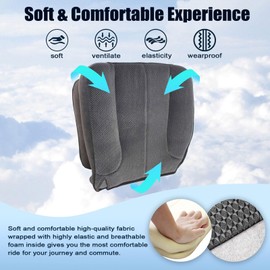 SecosAutoparts Driver Side Foam Cushion & Bottom Cloth Replacement Seat Cover Compatible with Dodge Ram 1500 2500 3500 SLT 2001 2002 2003 2004 2005 Dark Gray
