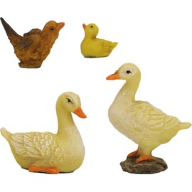 FADEDA 4 x Animal Group Ducks/Height: 4 cm/Hand-Painted/Detailed Nativity Scene Figures - Christmas Table Decoration Nativity Accessories